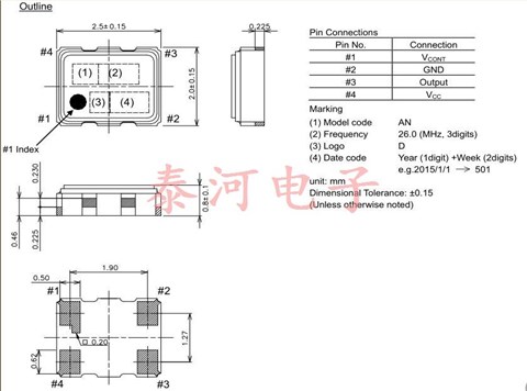 1XXA10000MPA,VC-TCXO晶振,KDS有源晶振