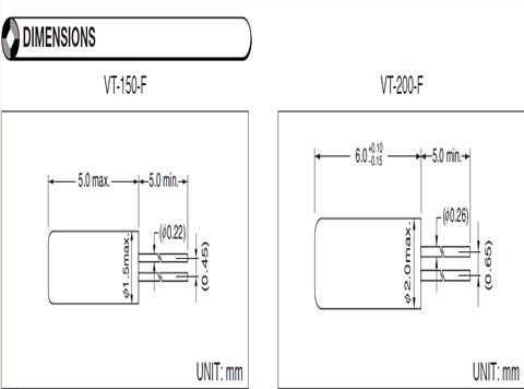 SEIKO晶振,石英晶振,VT-200-F晶振