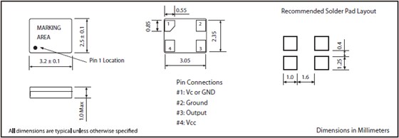 406 3.2x2.5mm TCXO