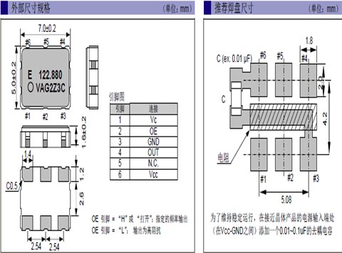 爱普生晶振,压控晶振,VG-4501CA晶振,压电控制CMOS输出晶振,VG-4501CA 77.7600M-GGCT3