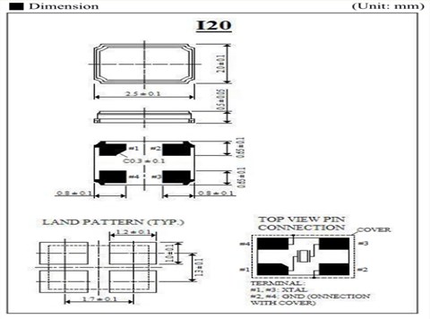 ITTI高品质晶振,I20系列2520mm晶振,I2010-16.000-18进口晶振