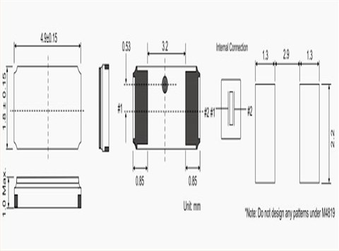 进口PETERMANN晶振,M4819 32.768kHz ±30ppm 7pF无源晶振,6G信号控制器晶振
