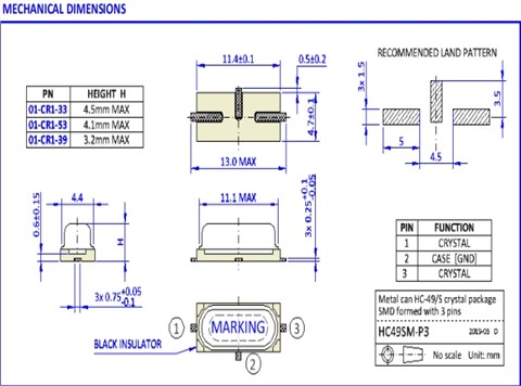 NKG Crystal|01-CR1-33-10M000-T20-1020M-EXT|TAIHETH