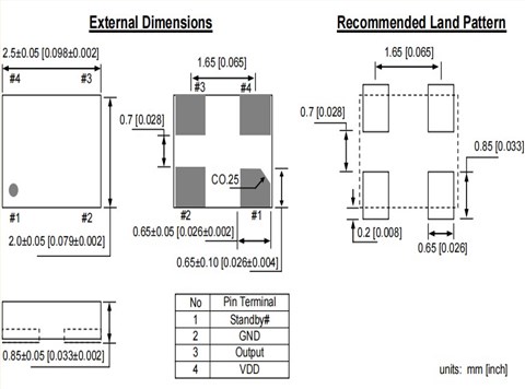 DSC1018DI2-070.0000T,2520mm,70MHz,Microchip工业应用晶振