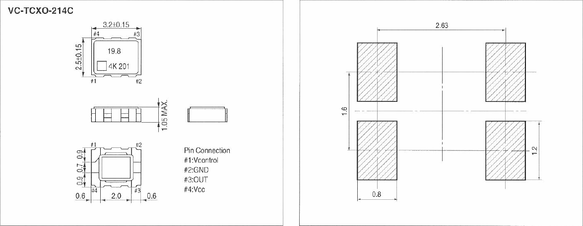 KT3225MN VC-TCXO-214C 3225 4P