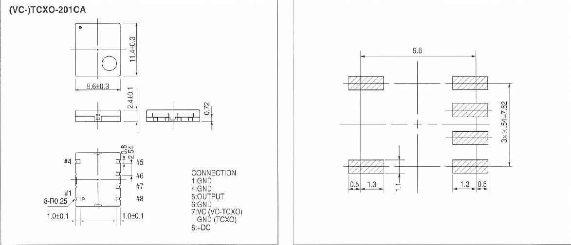 VC-TCXO-201CA 6P 11.4x9.6