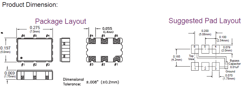 FTTC01 7050 TCXO VCTCXO