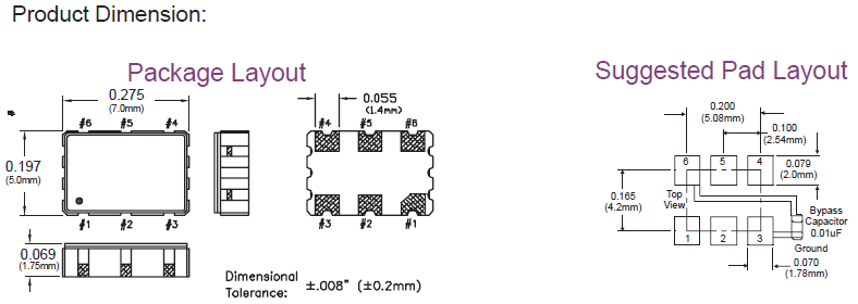 FTTC13 5_7mm TCXO VCTCXO