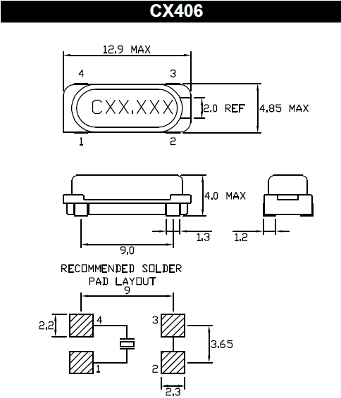 CX406 12.9_4.85mm 49SMD