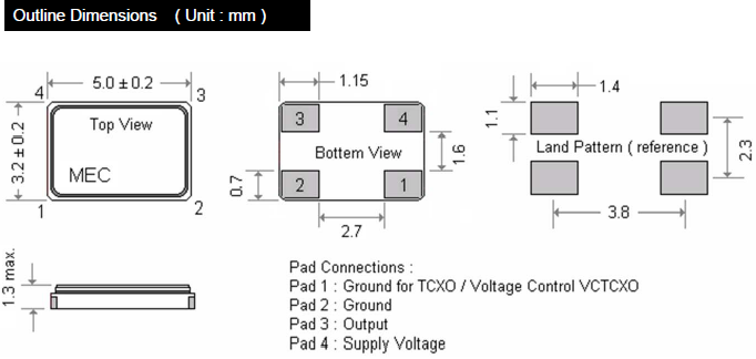 M53T 5032 TCXO