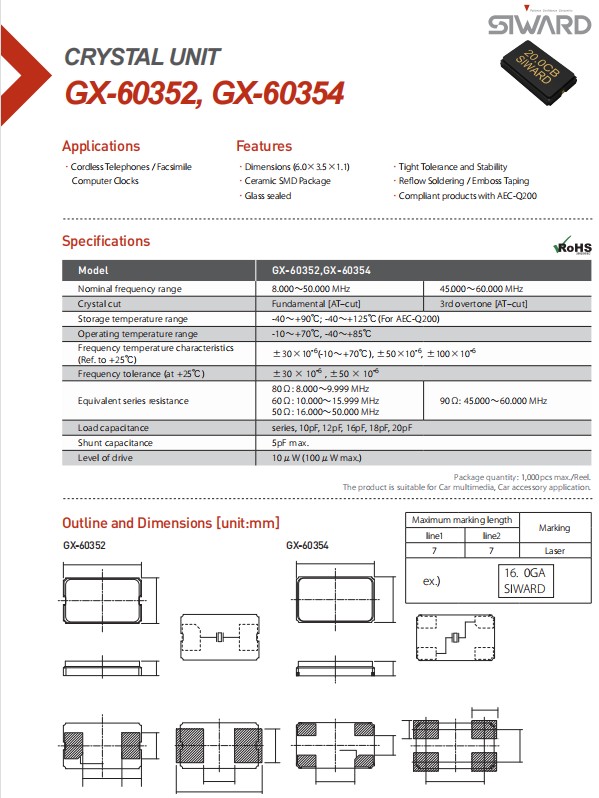 GX-60352，GX-60354-1