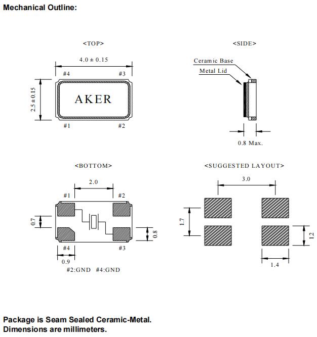 C4S-20.000-12-1020-X-R|20MHz|12pF|AKER台湾品牌