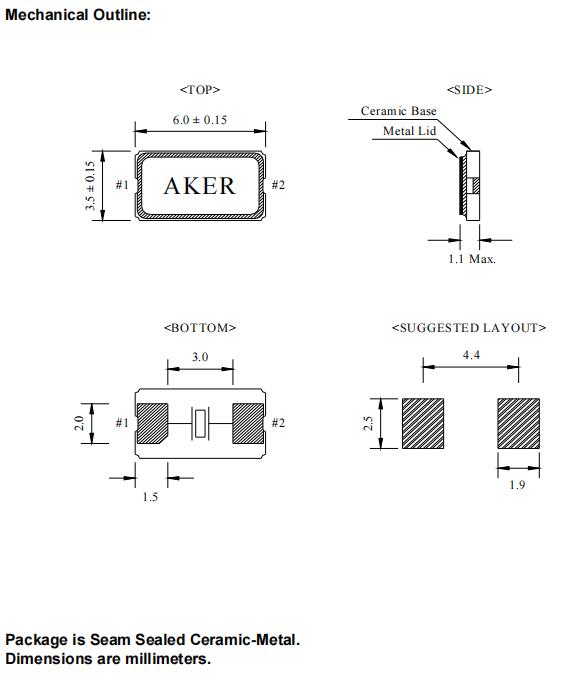 C6SA-24.576.000-10-2030-X-R|24.576MHz|10pF|AKER晶振